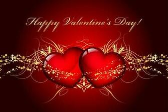 Happy Valentine S Day Two Hearts Wallpaper