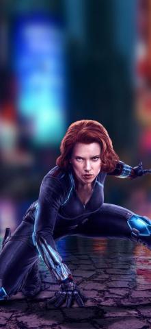 Black Widow 4k iPhone Xs Max HD Wallpaper Image