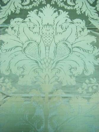 Jasper Green Damask Silk Hamot Archives French Antique Textiles