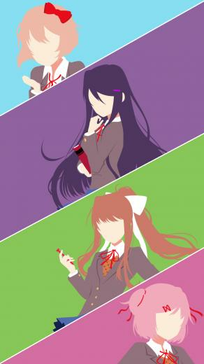 Minimal Ddlc Phone Wallpaper 1920x1080p