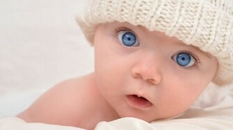 Cute Blue Eyes Baby HD Wallpaper Of