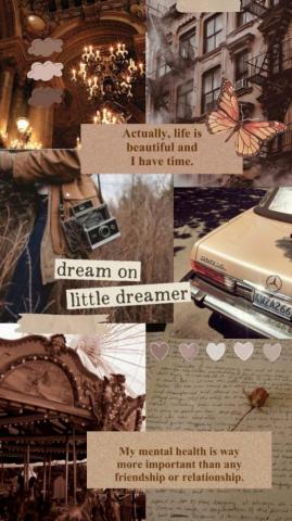 Brown Aesthetic Collage Wallpaper iPhone