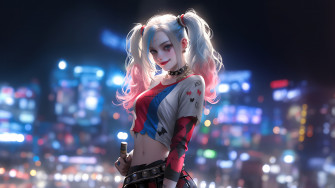 Harley Quinn Mischievous Smile 1440p Resolution HD 4k Wallpaper
