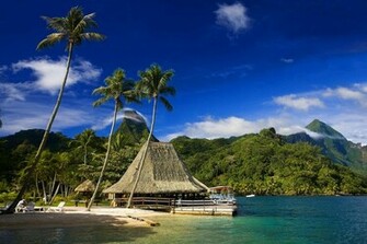 Beach Hut Wallpaper HD