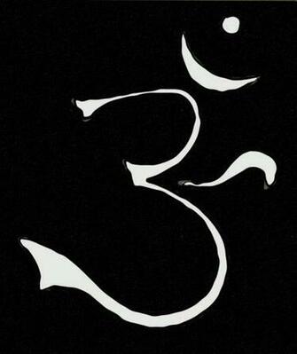 Art Photos Thin White Aum With Black Background
