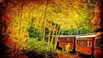 Autumn Train Computer Wallpaper Desktop Background Id