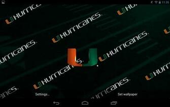 Miami Hurricanes Live Wallpaper With Animated 3d Logo Background