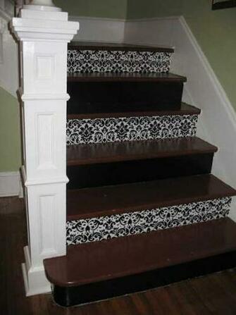 Risers Decorating With Wallpaper Black And White Patterns