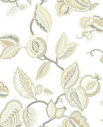 Wa7765 Waverly Classics White Fantasy Fleur Floral Wallpaper
