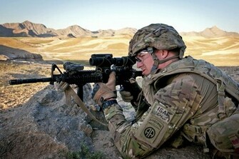 Usa Afghanistan M4a1 Multicam Aimpoint Comp M4 Wallpaper Background