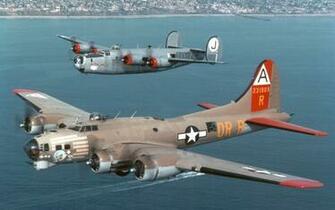 Military Bomber World War Ii B17 B24 Liberator Wallpaper