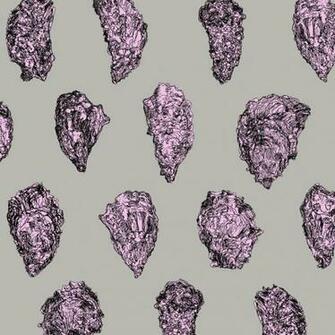 Oysters Wallpaper Black And White On Red Smooth Paper