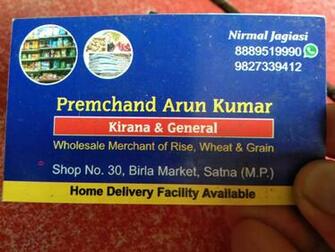 Prem Chandra Arun Kumargenral Store Grocery Stores In Satna