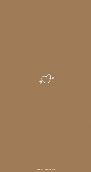 Cute Brown Aesthetic Wallpaper For Phone Arrow Heart