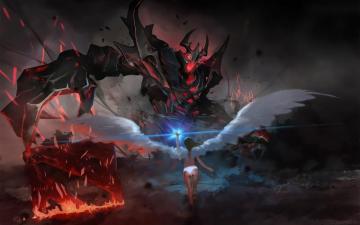 Shadow Fiend X Angel Wallpaper Dota Game Gallery