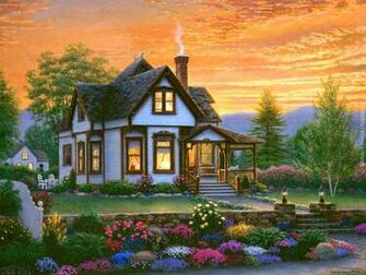 Paradise Cottage Wallpaper