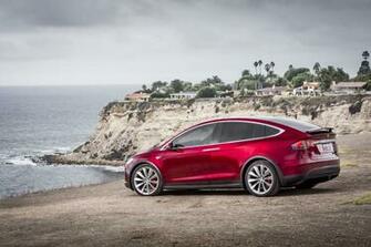 Wallpaper Wednesday Tesla Model X Black Red Inside Evs