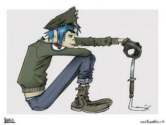 2d statue gorillaz