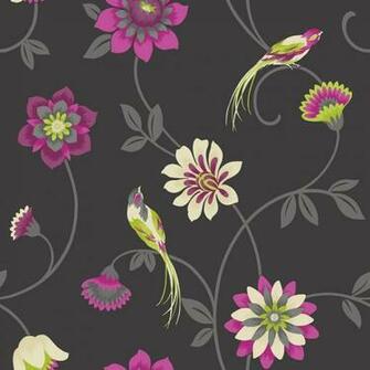Pink Wallpaper Web Black And Floral