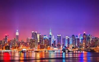 New York City Light At Night Wallpaper In High Resolution