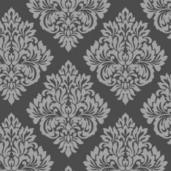 Damask Wallpaper Black Silver Decorline From I Love Uk