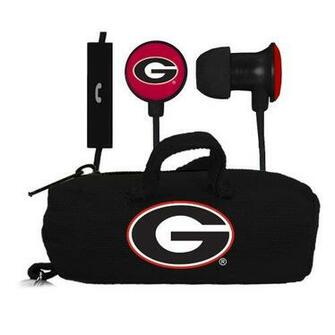 University Of Georgia Bulldogs Scorch Earbuds Microphone W Budbag