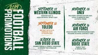 Csu Announces Promotions For Home Football Games Colorado