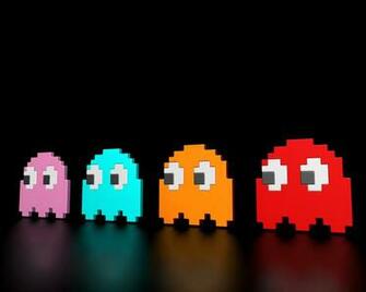 Orange Pacman Wallpaper Wide HD