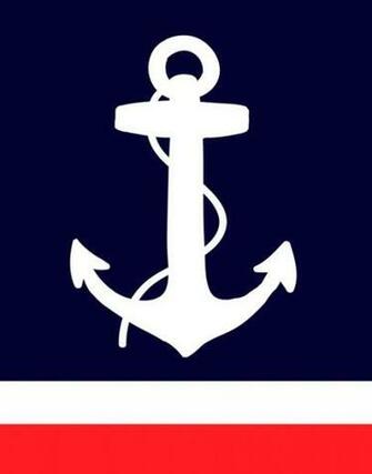 Navy Anchors Wallpaper White Coral Anchor Art