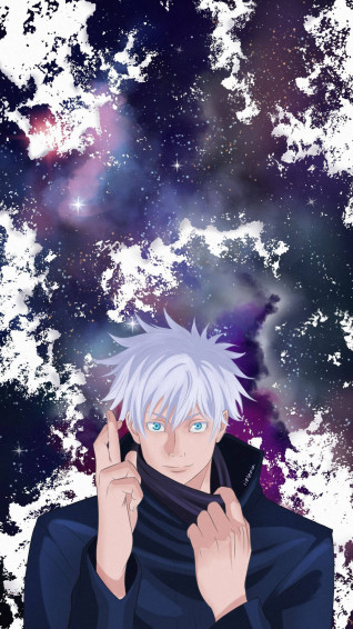 Space Gojo Satoru Jujutsu Kaisen iPhone Wallpaper