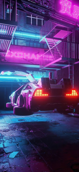 Delorean From Future 4k iPhone Xs X HD