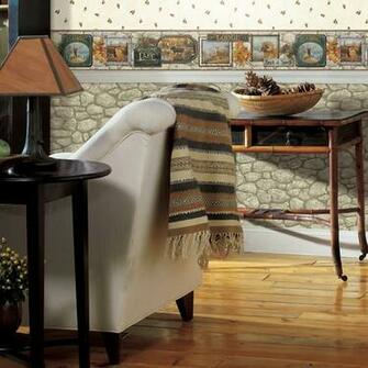 Fashions Borders By Chesapeake Camelot Faux Boundary Stone Wallpaper
