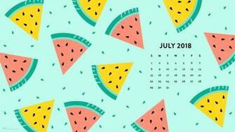 July Watermelon Calendar Wallpaper Sarah Hearts