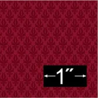 Brodnax Prints Inch Scale Dollhouse Miniature Wallpaper Damask