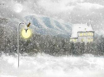 Wallpaper Winter Snow Falling Scenes