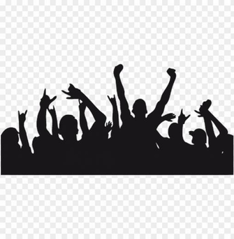 Icture Black And White Crowd Applause Clipart Youth Silhouette