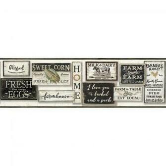 York Wallcoverings Rustic Living Farm To Table Wallpaper Border