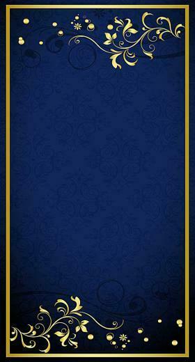 Blue Gold Pattern Shading Background Heart In Wedding