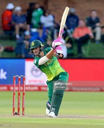 Faf Du Plessis Of South Africa Bats During The 4th Momentum Odi