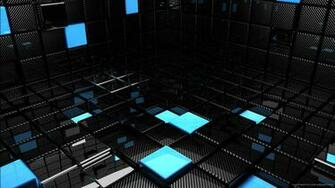 Chrome Room Blue Background Abstract Wallpaper