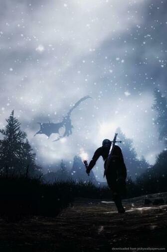 Pin Skyrim Night2 Wallpaper For Pc