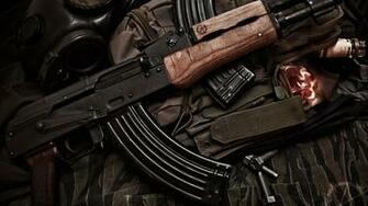 Wallpaper Ak Camouflage Maske Clip Waffe Weite Auf Dem Desktop