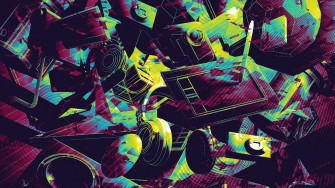 Psychedelic Grunge In Vibrant Hues Wallpaper