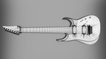 Ibanez String Electric Guitar 3d Model By Agungkuncoro