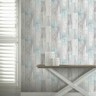 Arthouse Vip Salcombe Wood Wallpaper Blue