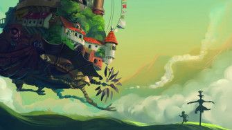 Wallpaper Howl S Moving Castle Turnip Head Meadow Anime Art