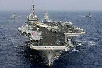 Kitty Hawk At Sea Large Image