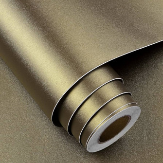 Funstick Dark Brown Wallpaper Stick And Peel Metallic