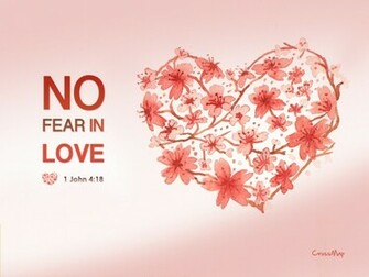 No Fear In Love Christian Painting Crossmap Background