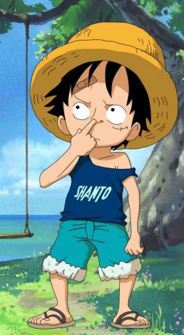 HD Wallpaper Kid Luffy Monkey D One Piece Anime Boy iPhone